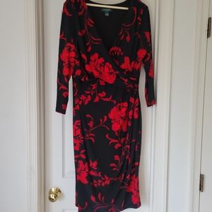 Red and black holiday Dress--Ralph Lauren size 16